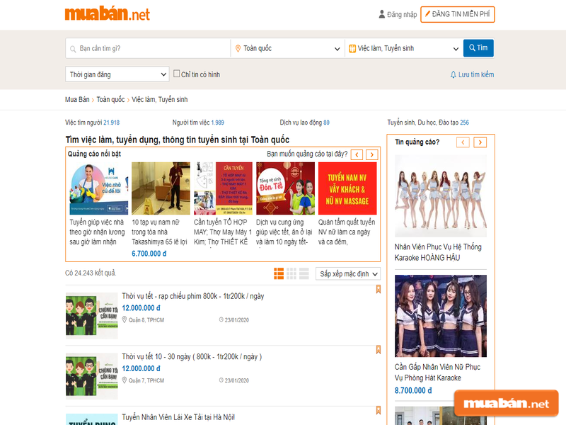 Muaban.net là lựa chọn tuyệt vời cho bạn khi tìm việc