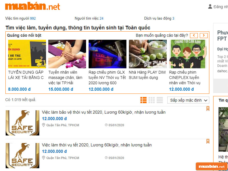 Việc làm thời vụ Tết 02