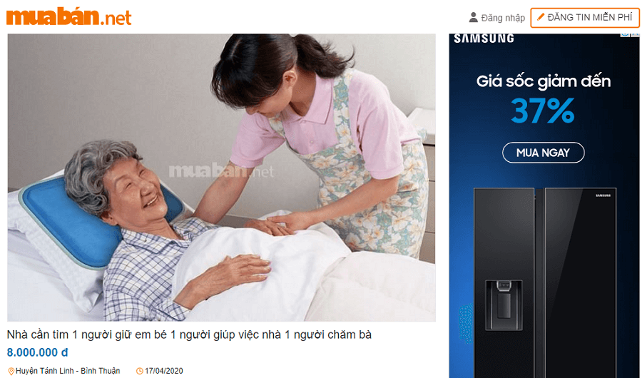 Giúp việc nhà, giữ em bé, trông người già là việc làm Bình Thuận đang hot hiện nay.