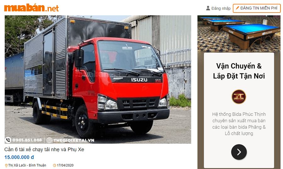 Bạn có thể làm tài xế, phụ xe, lơ xe, thậm chí là phụ kho. Những công việc này tuy cần nhiều sức khỏe nhưng cũng có mức lương cực kì cao.