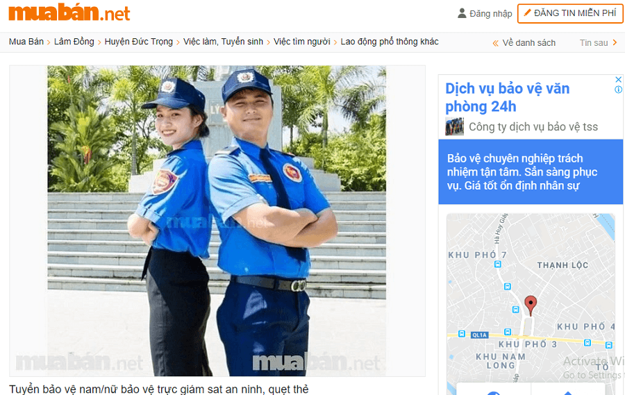 Việc Làm Đức Trọng Mùa Dịch Covid 19: Làm Gì Kiếm Thêm Thu Nhập? 15 Tuyển Bảo Vệ Nam/Nữ Bảo Vệ Trực Giám Sat An Ninh, Quẹt Thẻ