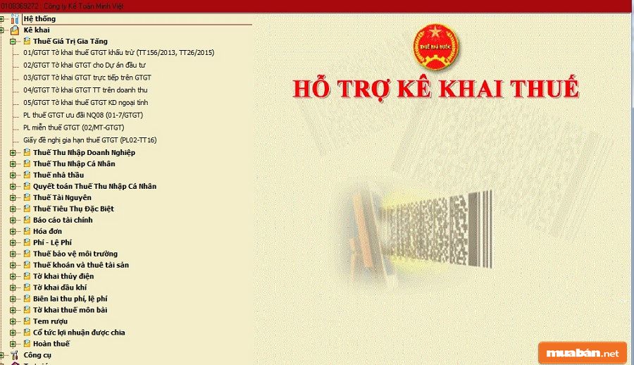 Kê khai thuế qua mạng