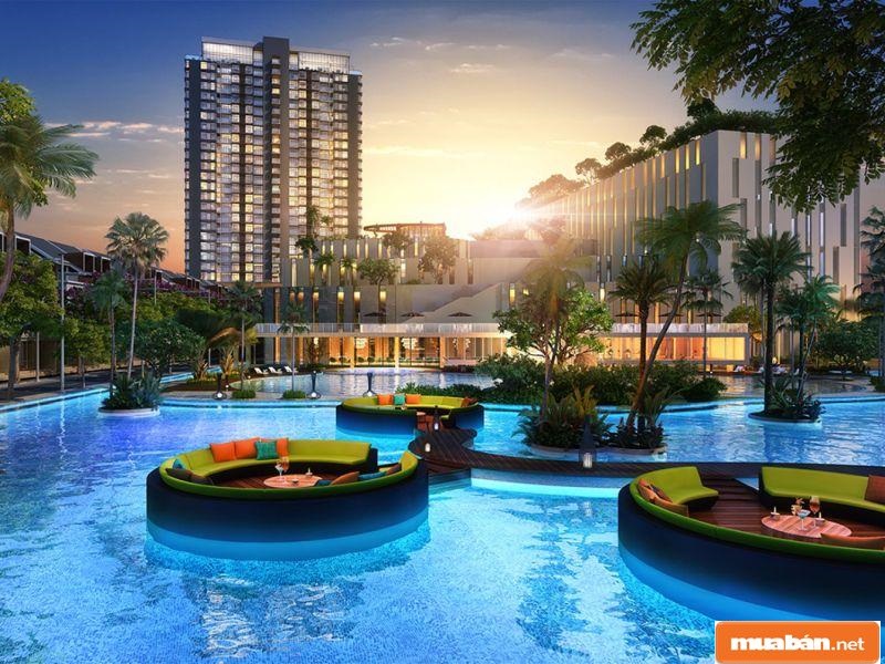 Hồ bơi là một trong những tiện ích tuyệt vời mà chung cư cao cấp mạng lại