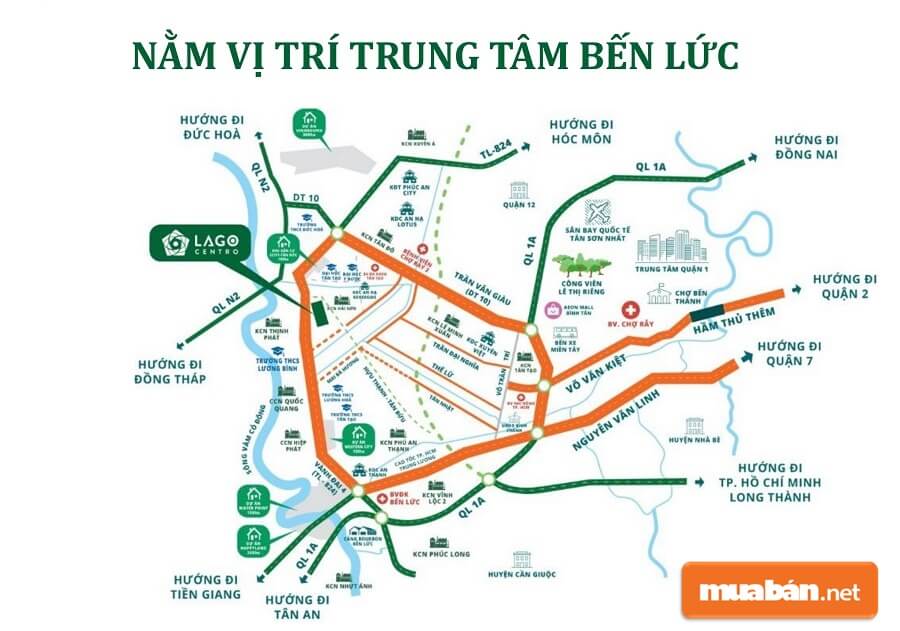 Có Gì Ở Dự Án Bất Động Sản Lago Centro Long An? 3 Dự Án Lago Centro Tọa Lạc Tại Vị Trí Trung Tâm Phát Triển Mới Của Huyện Bến Lức, Tỉnh Long An.