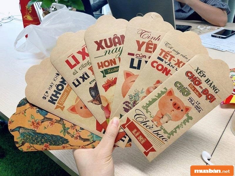 Bao lì xì, hộp giấy, thiệp mừng đều là những sản phẩm rất dễ gia công và cũng là top công việc tại nhà xu hướng hàng đầu hiện nay