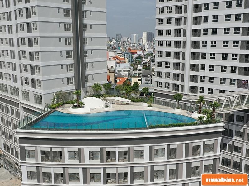 Hồ bơi tràn viền cực xịn tại Sunrise City View