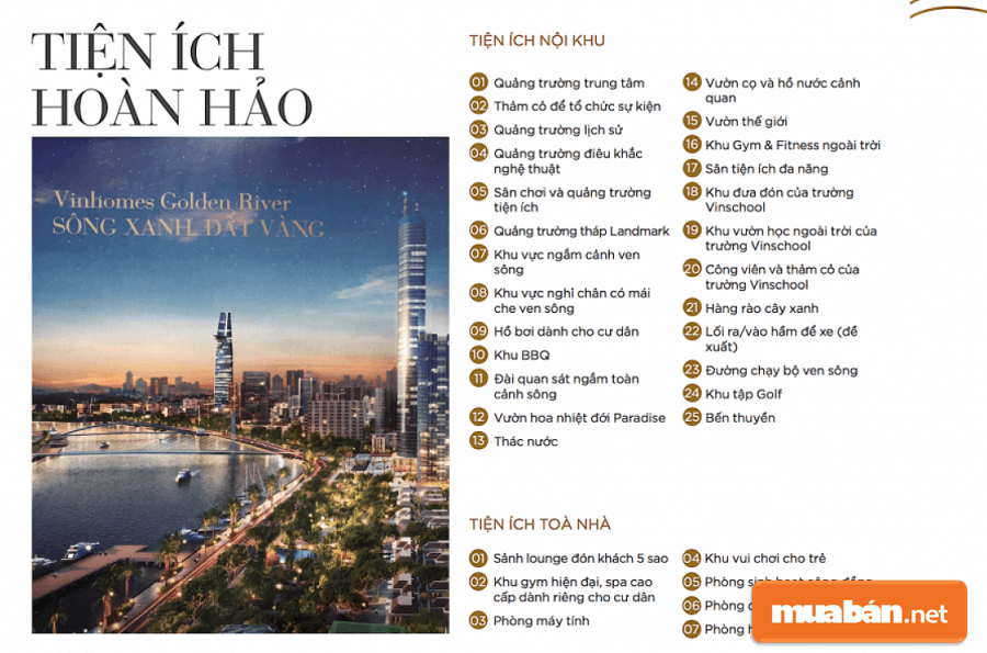Căn Hộ Vinhomes Golden River: Giá Bán Và Cho Thuê Mới Nhất 6 Hệ Thống Tiện Ích Nội Khu Của Dự Án Cực Kỳ Phong Phú, Đẳng Cấp.