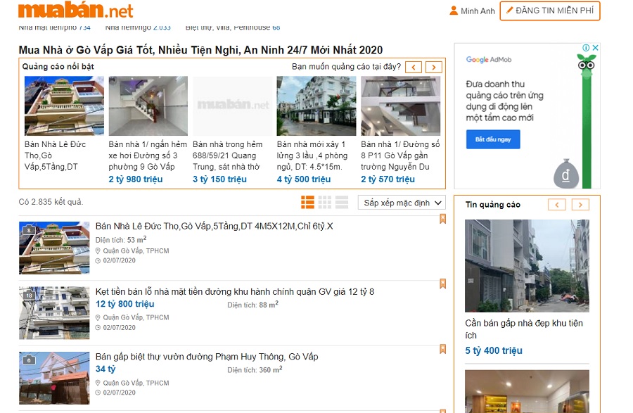 Mua Nhà Ở Gò Vấp Và 5 Điều Cơ Bản Nhất Cần Biết! 9 Bạn Không Nên Bỏ Qua Những Website Chuyên Về Bất Động Sản Như Muaban.net…