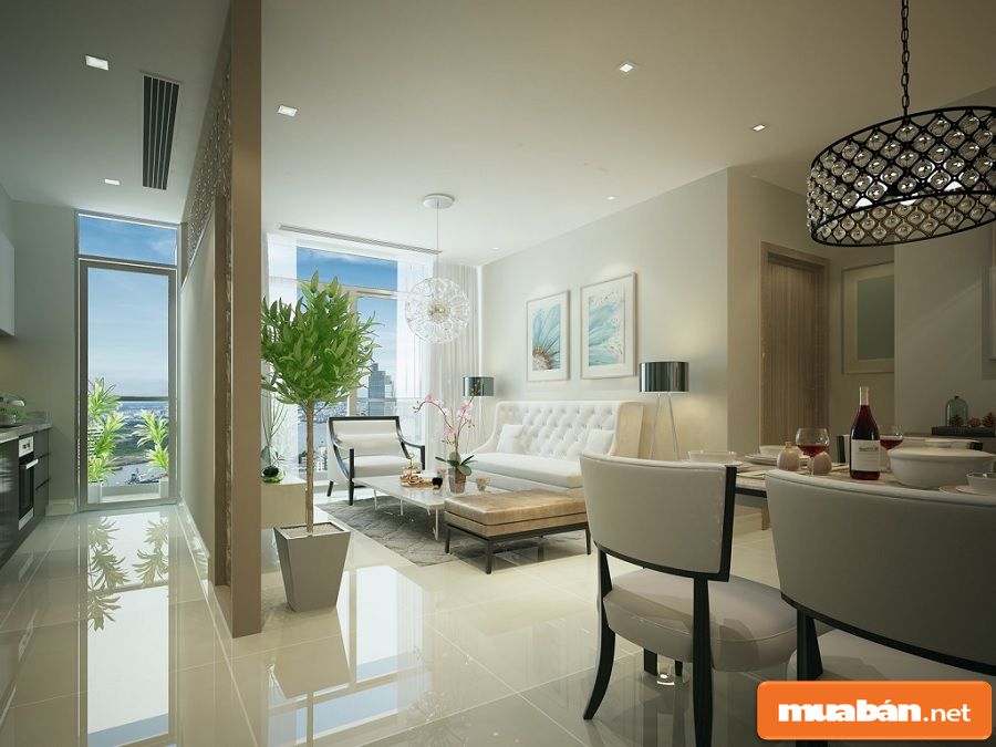 Diện tích các căn hộ trong dự án dao động từ 48m2 đến 160m2.