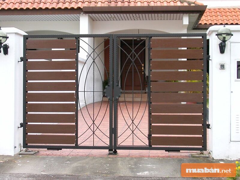 Mẫu cổng hai cánh đơn giản