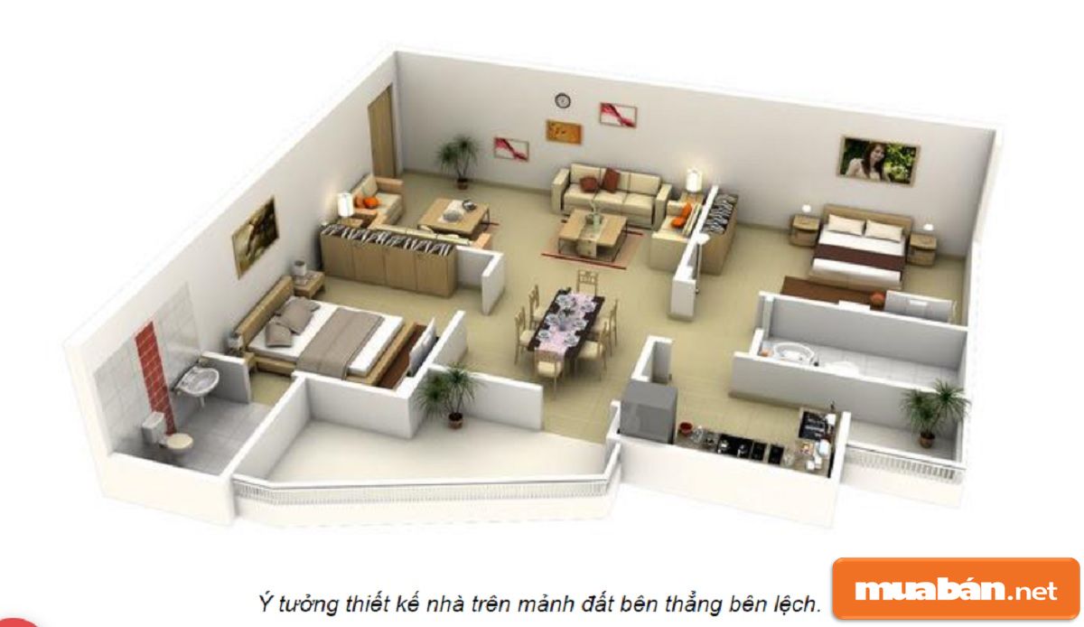 Cách tính diện tích đất không vuông