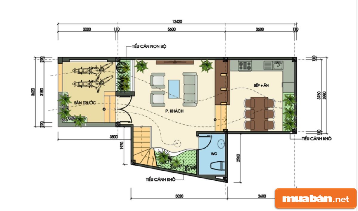 Cách tính diện tích đất không vuông