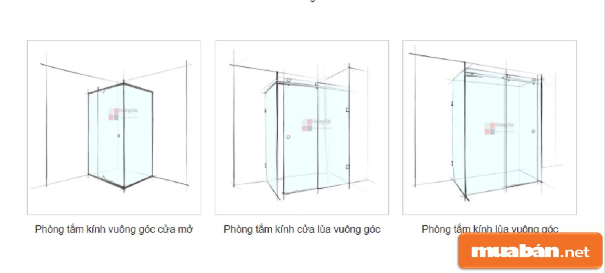 Loại vách kính này thích hợp cho những phòng tắm có diện tích nhỏ, hẹp.