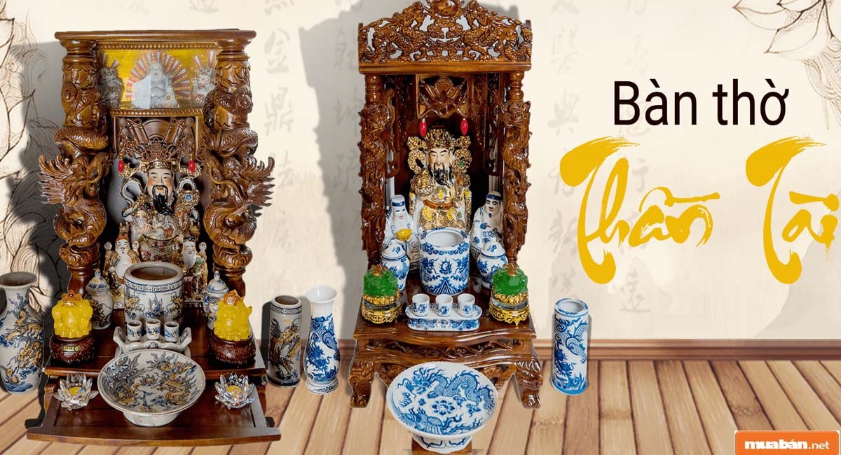 Bàn thờ ông địa v48x48x68 (cm) với hàm ý tích cực, mang đến nhiều tài lộc, may mắn