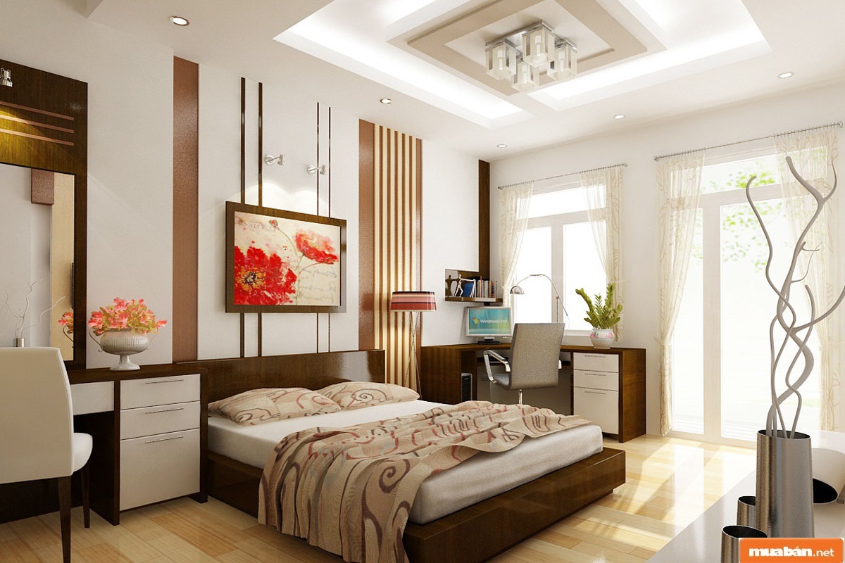 Đảm bảo được sự ngăn nắp, gọn gàng là tiêu chí cần được quan tâm hàng đầu khi thi công nội thất phòng ngủ