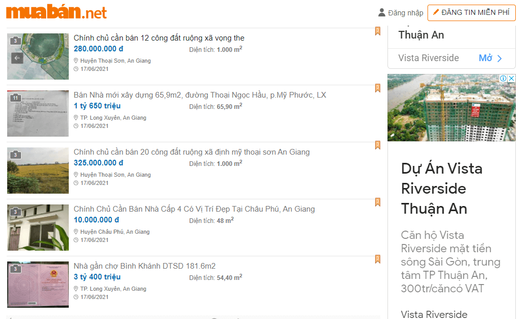Nếu bạn đang băn khoăn chưa biết tìm thông tin mua bán bất động sản An Giang ở đâu uy tín thì hãy truy cập Muaban.net.