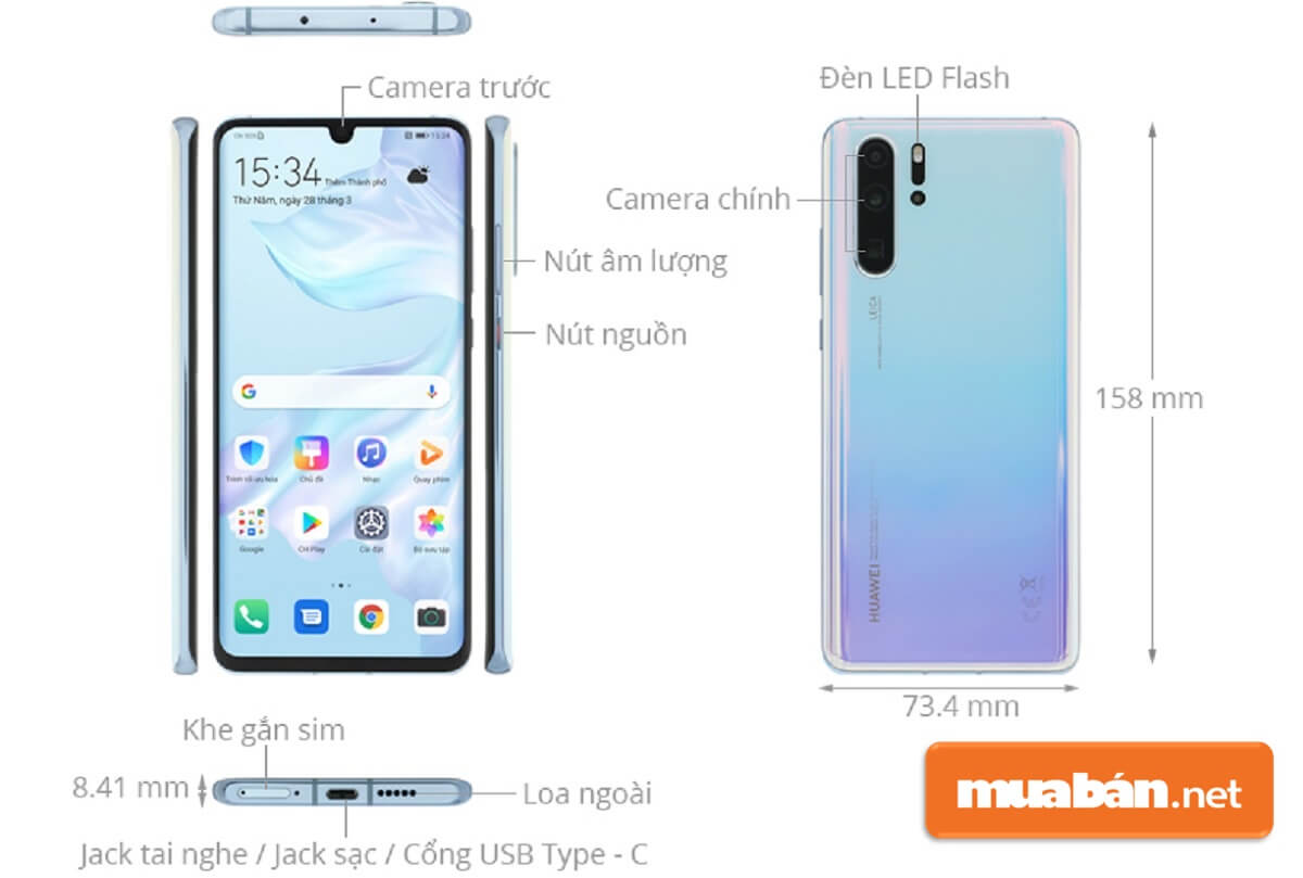 Giá Huawei P30 Pro cũ hiện đang được bán trên Muaban.net khá rẻ.