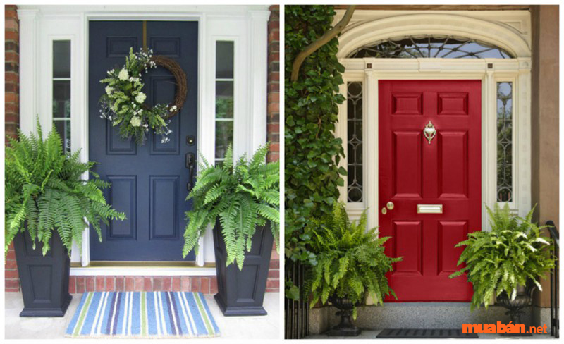 Màu sắc chính là điểm nhấn tạo nên một cánh cửa nhà đẹp