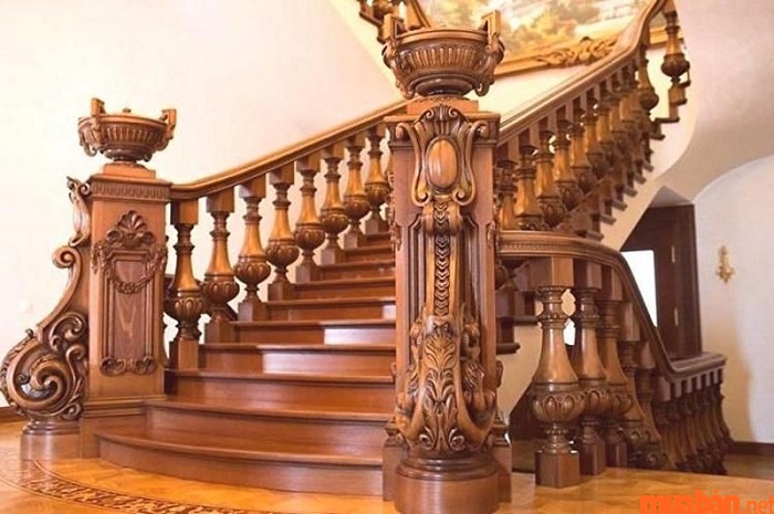 Bật mí ngay kích thước cầu thang đạt tiêu chuẩn trong xây dựng Cầu thang bằng gỗ làm tăng nét sang trọng cho ngôi nhà