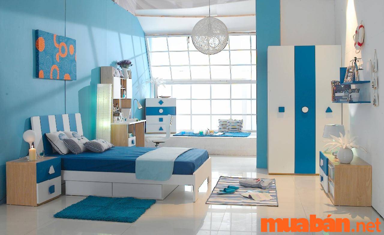 Màu sơn phòng ngủ đẹp - Màu xanh dương