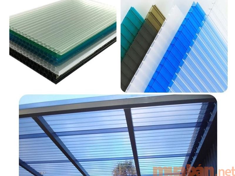 Polycarbonate rỗng ruột giúp mái che có độ cách nhiệt tốt.