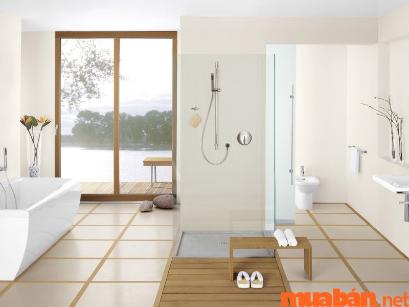 Thiết kế phòng tắm nhà Nhật Bản phong cách tối giản