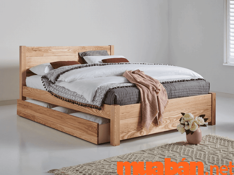 Sử dụng giường ngủ thông minh có ngăn kéo có thể tiết kiệm rất nhiều diện tích không gian phòng