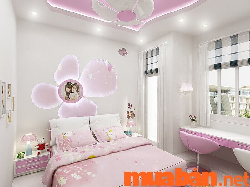 Tư vấn chọn mẫu giường ngủ màu hồng cho bé gái
