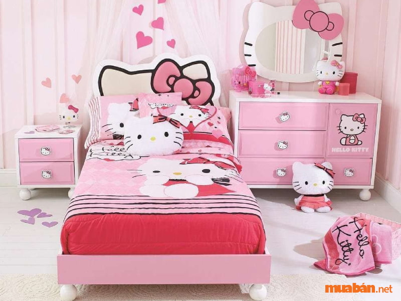 Mẫu phòng ngủ đẹp cho bé gái theo các nhân vật hoạt hình