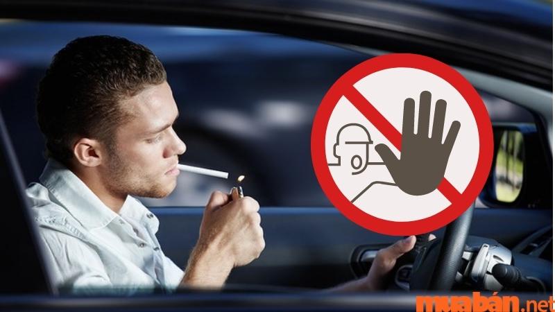 Hạn chế hút thuốc lá và ăn uống khi đang lái xe