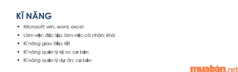 Kỹ năng là một trong những yếu tố vô cùng quan trọng khi tìm việc