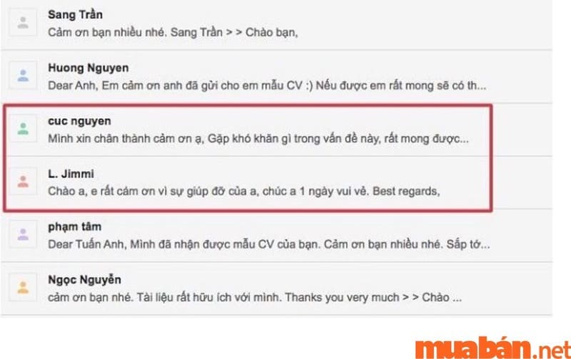 Bạn nên để tên hiển thị email là họ và tên thật