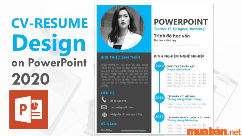 CV Powerpoint hùn tạo nên lốt ấn lạ mắt riêng biệt bạn