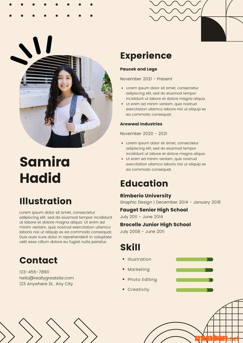 Mẫu design CV Powerpoint mang ý nghĩa riêng