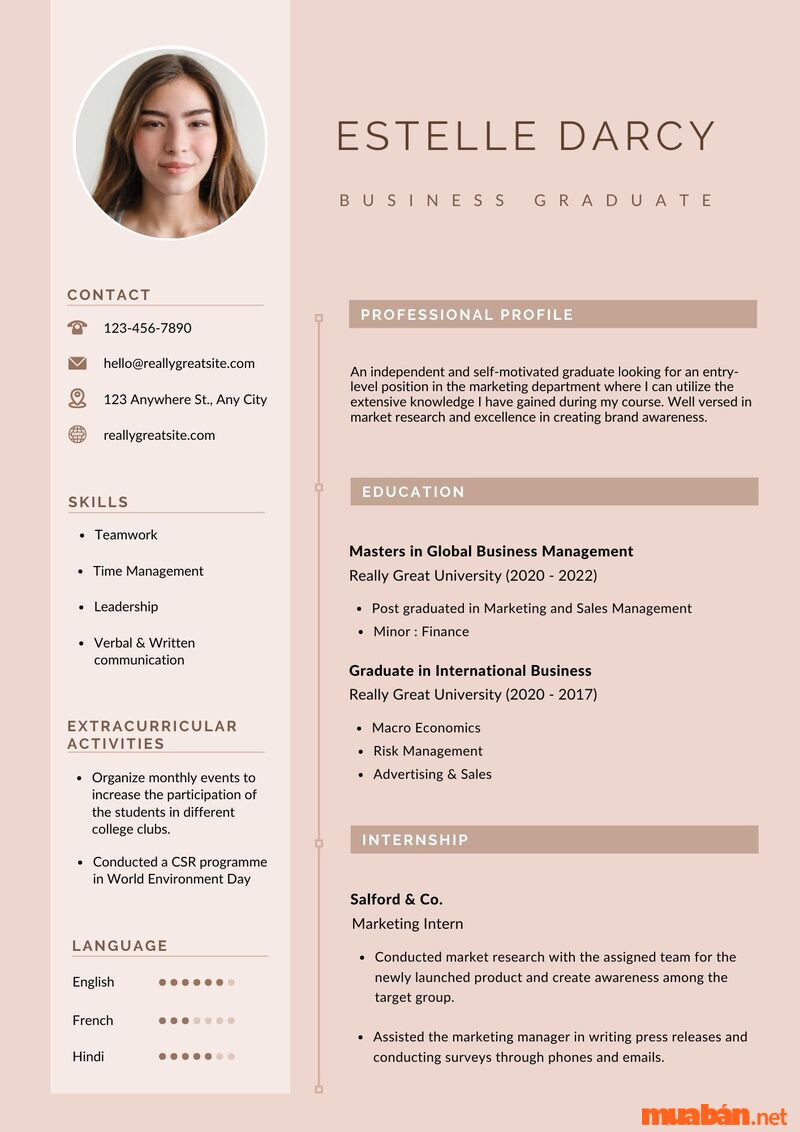 Mẫu design CV Powerpoint chuyên nghiệp nghiệp