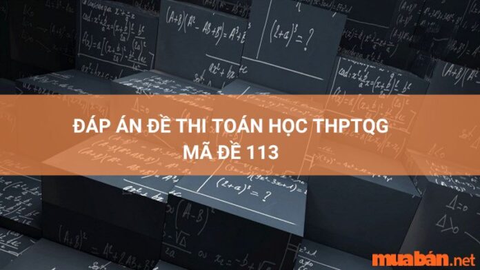 Đáp án mã đề 113 môn toán THPT quốc gia 2022