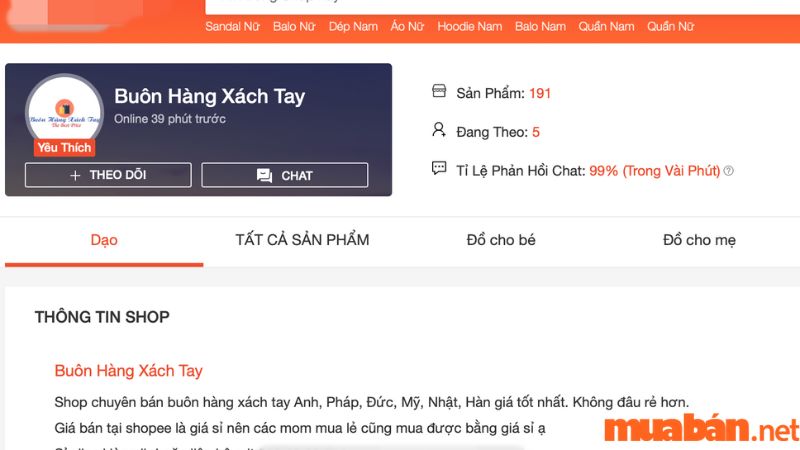 Cần tìm hiểu kỹ về shop bạn muốn mua hàng xách tay