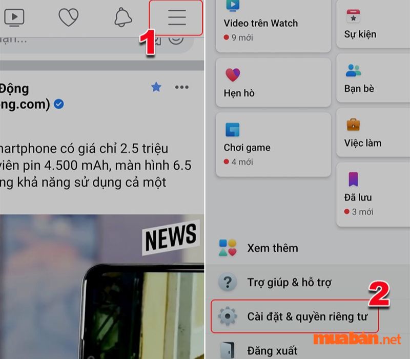 xem ai hay vào facebook của mình bằng điện thoại