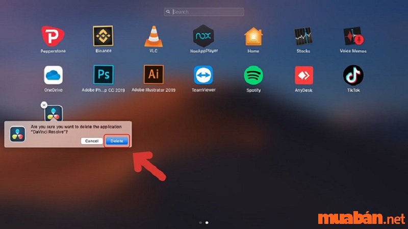 cách xoá ứng dụng trên macbook
