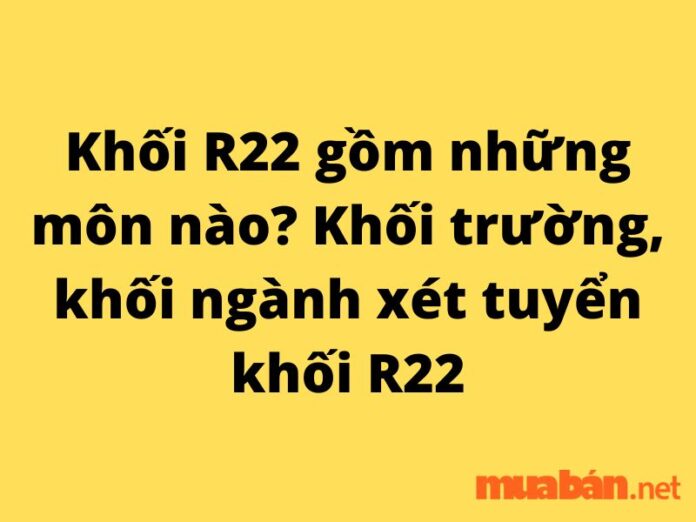 Khối R22 gồm những môn nào?