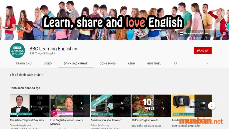 Đây là kênh Youtube học tiếng Anh chính thức của British Council. Tất cả các video đều chỉnh chu và chất lượng. Bên cạnh những video về người thật, tình huống thật; kênh Youtube học tiếng Anh này còn sử dụng định dạng hoạt hình trên một số video của mình nhằm mang lại hiệu quả tốt nhất cho người học.
