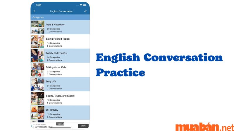 English Conversation Practice  - App học tiếng anh cho người mất gốc