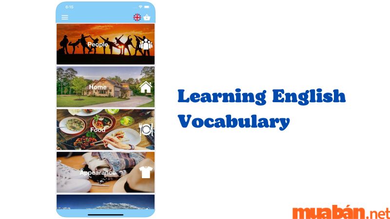 Learning English Vocabulary - App học tiếng anh cho người mất gốc