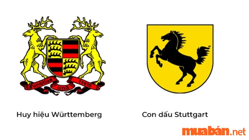 quốc huy thay thế cho vùng Stuttgart trở thành Logo Porsche