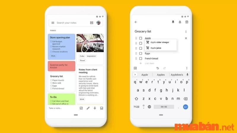 App ghi chú Google Keep