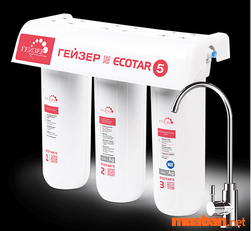 Máy lọc nước không dùng điện Geyser ECOTAR 5 loại bỏ hoàn toàn cặn bẩn, vi khuẩn, vi rút, chất tạo màu, mùi, chất độc hại…