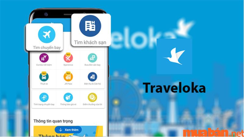 App đặt vé máy bay Traveloka
