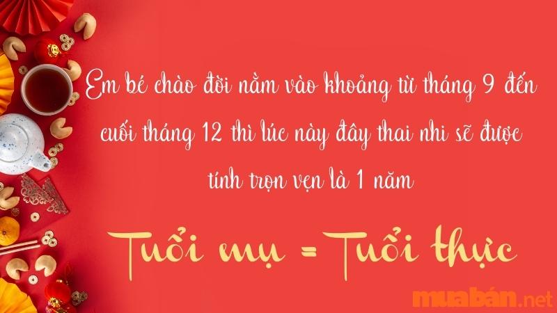 Tuổi mụ là gì? 