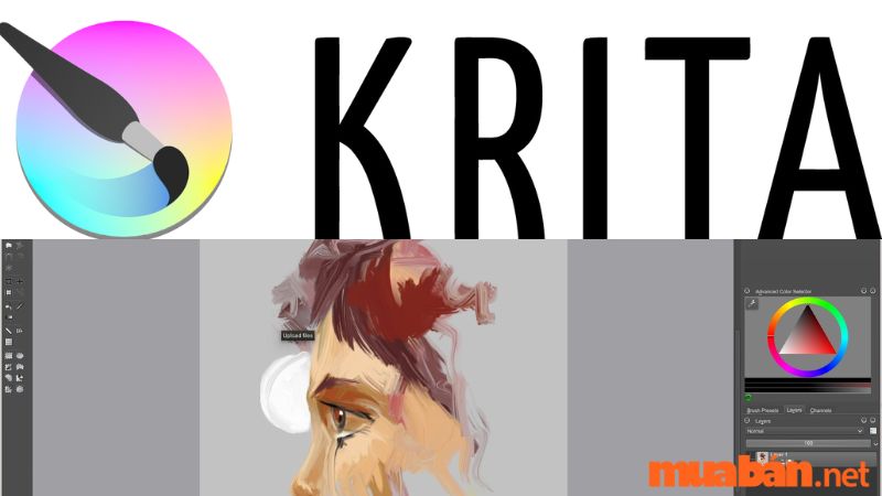 Giao diện app Krita - Top 4 app vẽ trên máy tính