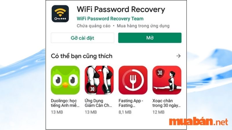 Ứng dụng WiFi Password Recovery